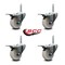 Service Caster 3 Inch Nylon Swivel 58 Inch Threaded Stem Caster Set with Total Lock Brake SCC-TSTTL20S314-NYS-58212-4 - alternate 3